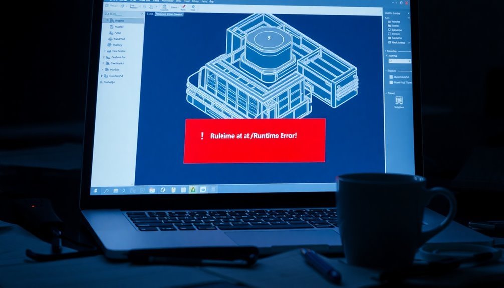 cadd runtime error causes