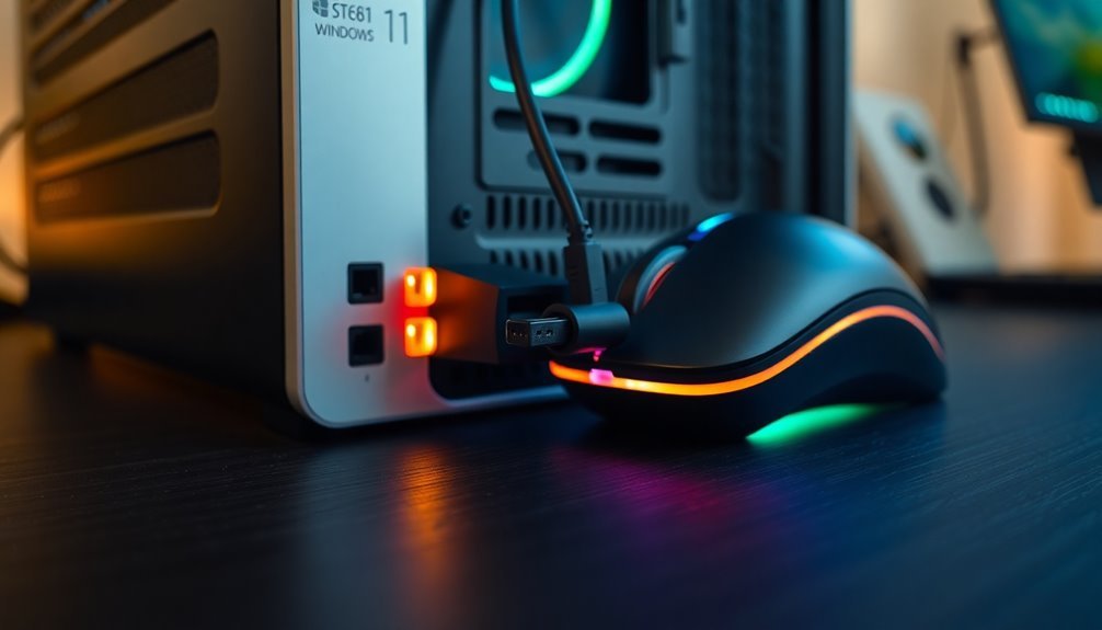 check mouse connections securely